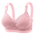 thumbnail image 3 of Women's Push Up Lace Bra - Underwire Thick Padded Add 2 Cups, Deep V Plunge Sexy Bra, Full Coverage Lift Up for Low-Cut Outfits Pink 40, 3 of 5