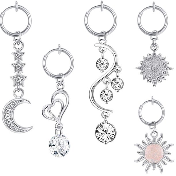 JUNTEX Stainless Steel Belly Rings No Perforation Fake Belly Button