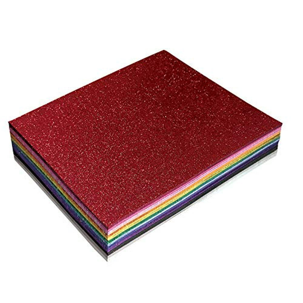 36 Pack Glitter Foam Sheets, 9 x 12 Inch, by Better Office Products