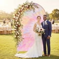 thumbnail image 2 of Rainbow Color Arch Backdrop Cover, Spandex Fitted Wedding Arch Cover, Fantasy Colorful Ombre Swirl Round Top Stand Covers for Birthday Ceremony Bridal Shower Party Decor 4x1.65 Ft, 2 of 9