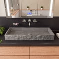 thumbnail image 2 of Alfi Brand Abco39Tr 39"" Solid Concrete Gray Matte Trough Sink For The Bathroom, 2 of 5