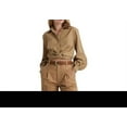 thumbnail image 2 of LAUREN Ralph Lauren Twist-Front Broadcloth Cropped Shirt Brown Size 4, 2 of 3