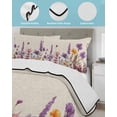 thumbnail image 4 of Quilts King Size, Spring Floral Soft Comforter Bedding Set for Bed, Farmhouse Pastoral Summer Botanical Lightweight Quilted Bedspread with Pillow Cover(2 Pieces) for All Season, 96x106 Inch, 4 of 6