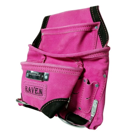 - Deluxe Carpenter Tool Belt Pouch Heavy Duty Suede Leather Fits Hammer And Nails