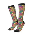 thumbnail image 2 of Fotbe Colorful Dinosaur print Women's Men's Novelty Crew Socks Cotton Socks Knee High Socks for Walking,Running,Nurses,Pregnancy, 2 of 8