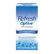 Refresh Optive Lubricant Eye Drops Artificial Tears, 15 ml