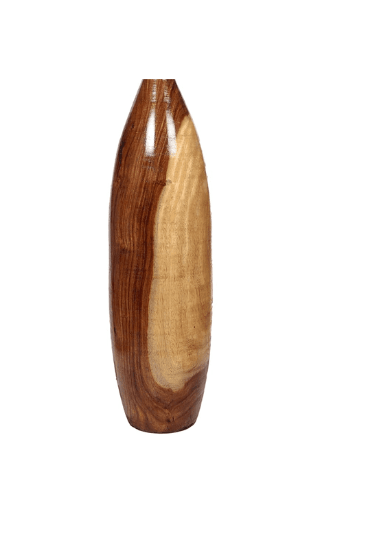 Wooden Mugdar, Indian Club Exercise Equipment, Natural Wood, Oval Shape (8, Kilograms)