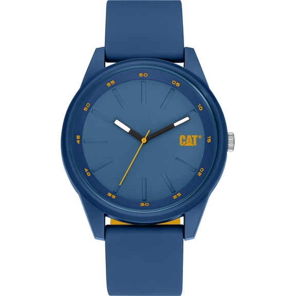 Cat Men Silicone Strap Wristwatch, Insignia Blue, (LJ.110.26.626)