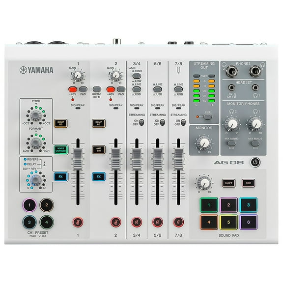 Yamaha AG08 Black Live Streaming Mixer
