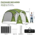 thumbnail image 3 of UNP Easy Beach Tent 12 X 12ft Pop Up Canopy UPF50+ Tent with Side Wall, Ground Pegs, and Stability Poles, Sun Shelter Rainproof, Waterproof for Camping Trips, Backyard Fun, Party Or Picnics (Green), 3 of 8