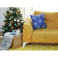 thumbnail image 2 of Set de 4 Flocons de Neige de Noël 18" Coussin en Bleu, 2 of 3