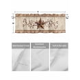 thumbnail image 2 of Kitchen Valances for Window, Farmhouses Country Stars Berries Light Filtering Rod Pocket Valance Curtain, Retro Wood Patterns Short Curtains Window Topper for Bedroom Bathroom Living Room 54x18in, 2 of 9