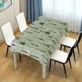 thumbnail image 4 of Yayeee Tablecloths 60" x 108" Rectangle Wrinkle Resistant Party Table Cover, Green Floral Guitar Pattern, 4 of 8