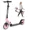 Pink, variant on SIMATE Kick Scooter with Dual Brakes for Teens,Adults & Kids Ages 6+,Dual Suspension Foldable Lightweight Scooter with Wide Deck,8 in Big Wheels,Max Load 240 LBS