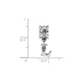 thumbnail image 3 of Letter L Dangle Charm .925 Sterling Silver Antique Finish Reflection Beads - QRS1400L, 3 of 4