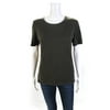 Pre-owned|Escada Margaretha Ley Womens Scoop Neck Short Sleeve Wool Sweater Green Size 34