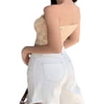 thumbnail image 4 of Women Lace Mesh See-Through Tube Top Off Shoulder Backless Tops, 4 of 6