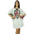 thumbnail image 6 of Phagun Cotton Kaftan Bohemian Floral Printed Caftan Short Maxi Nightwear Dress, 6 of 8
