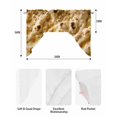thumbnail image 5 of Bread Swag Valances for Windows, Small Curtains Drapes, Farmhouse Brown Chic Abstract Food Texture Kitchen Window Curtains Over Sink Rod Pocket Window Treatment Valance for Bedroom/Bathroom 56"x36", 5 of 5