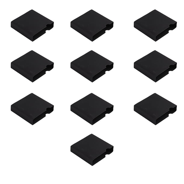 Sonducket Caja de almacenamiento de joyería portátil para centro comercial de 10 piezas, organizador de joyas para adultos, brazaletes, Ropa, zapatos y accesorios Miscelánea Cubierta negra 9x9x2cm