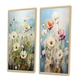 thumbnail image 3 of Designart "Meadow Calm Bliss Muted II" Meadow Framed Wall Art Set Of 2 - White Landscapes Framed Wall Art Set Of 2, 3 of 7