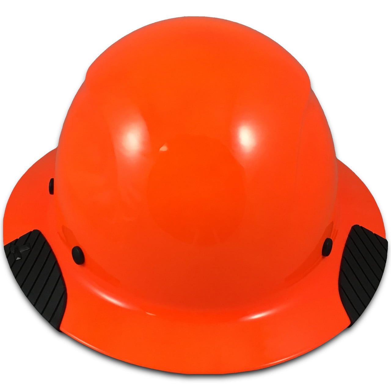 DAX Fiberglass Composite Hard Hat - Full Brim High-Viz Orange with Tote