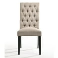 thumbnail image 2 of Set of 4 Linen & Vintage Finish Side Chair, Modern Farmhouse Kitchen Dining Room Chair, Solid Wood Fabric Upholstered Seat Back Chairs (Beige), 2 of 6