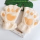 thumbnail image 1 of Guantes de garra de gato Guantes de invierno con dibujos de gatos para niñas Guantes de medio dedo con forma de pata de oso esponjosos y gruesos, 1 of 5