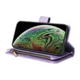thumbnail image 2 of Case for iPhone X/XS Cover Zipper Pocket Wallet Case Magnetic Protective - Purple, 2 of 5