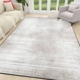 thumbnail image 3 of 5x7 Area Rug, Washable Non Slip Soft Low Profile Indoor Rug, Modern Abstract Neutral Rug for Living Room, Bedroom, Dining Room & Office, Brown, 3 of 13