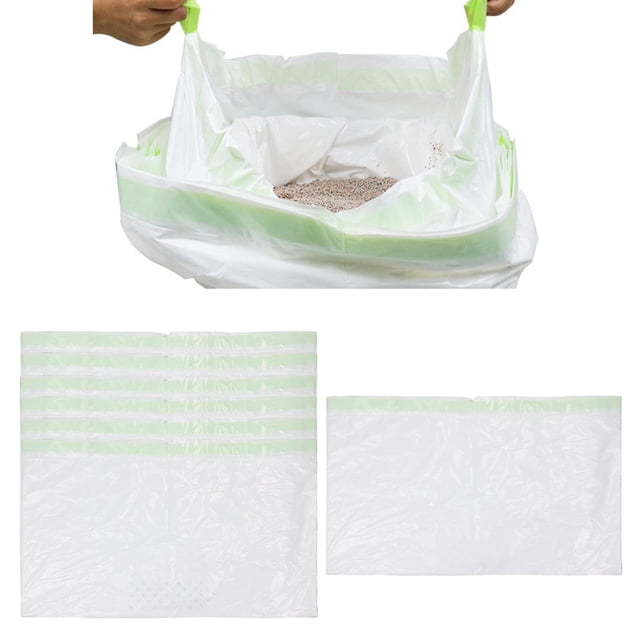 7 piezas bolsas de de arena para bolsa de bandeja de arena para suministros para mascotas de para mascotas S1 Colco Forro de arena con cordón