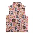 thumbnail image 5 of Uorisanigo Girls Boys Zippered Vest Sleeveless Jacket with Zippert Lightweight Stand Collar Strawberry Ladybug Print Waistcoat Fuzzy Kids Outdoor Layering Winter Outerwear 2-12 Years, 5 of 7