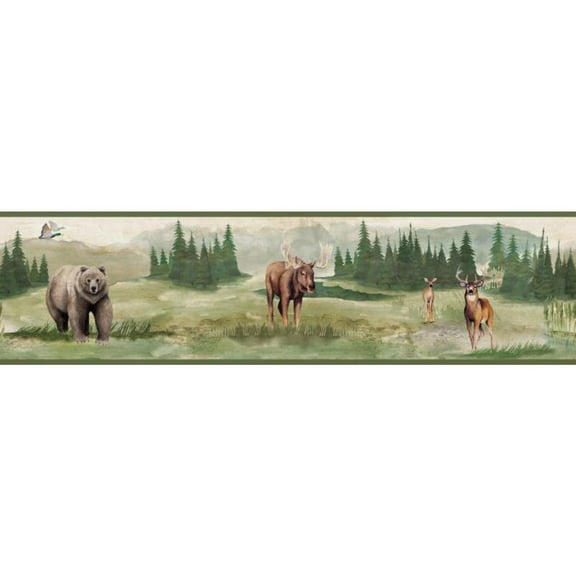 York Wallcoverings Wilderness Watercolor Removable Wallpaper Border