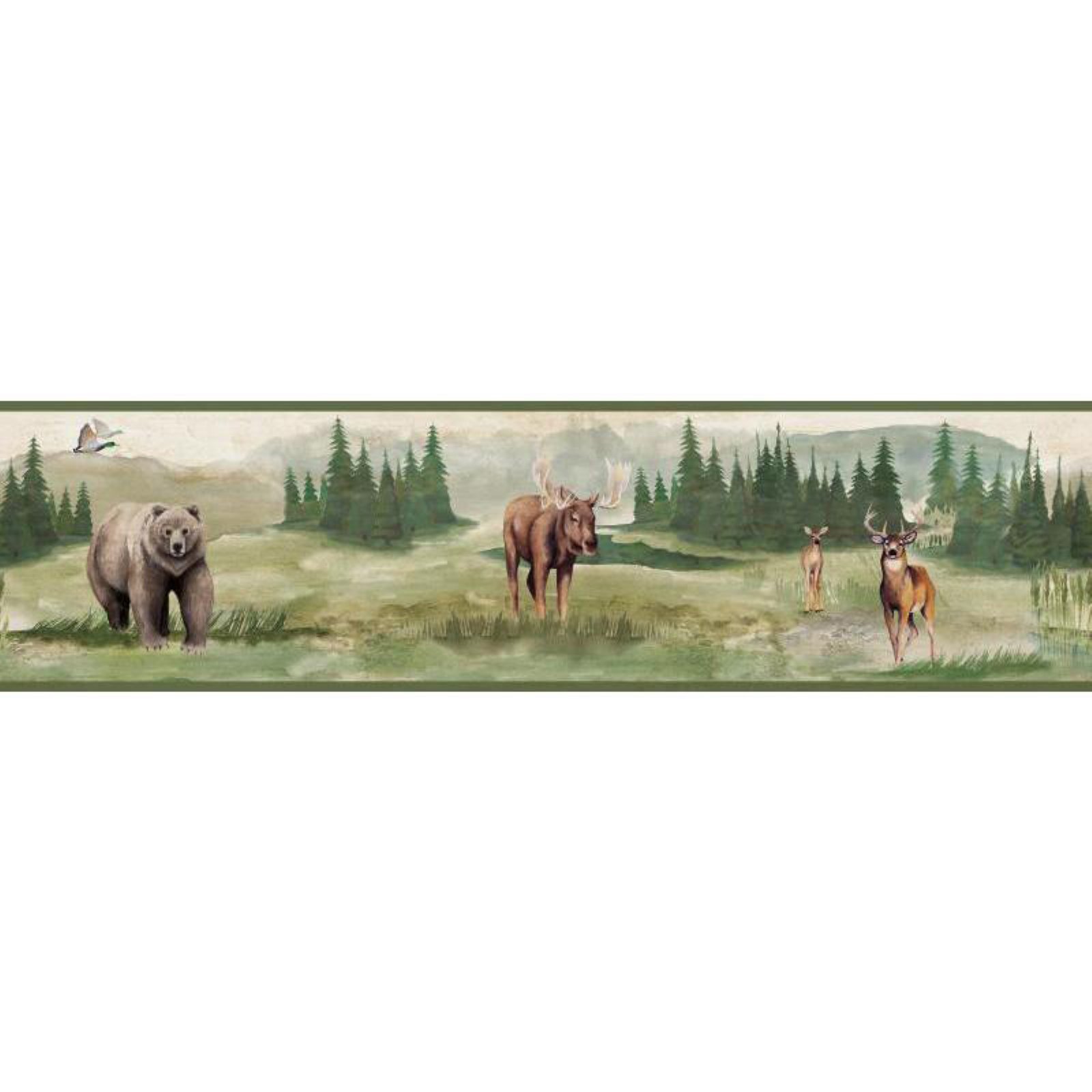 York Wallcoverings Wilderness Watercolor Removable Wallpaper Border