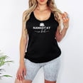thumbnail image 4 of Namast'ay in Bed Tank Top for Women and Teens Funny Yoga and Meditation Tee Lotus Flower Shirt Black Tank Top XX-Large, 4 of 6