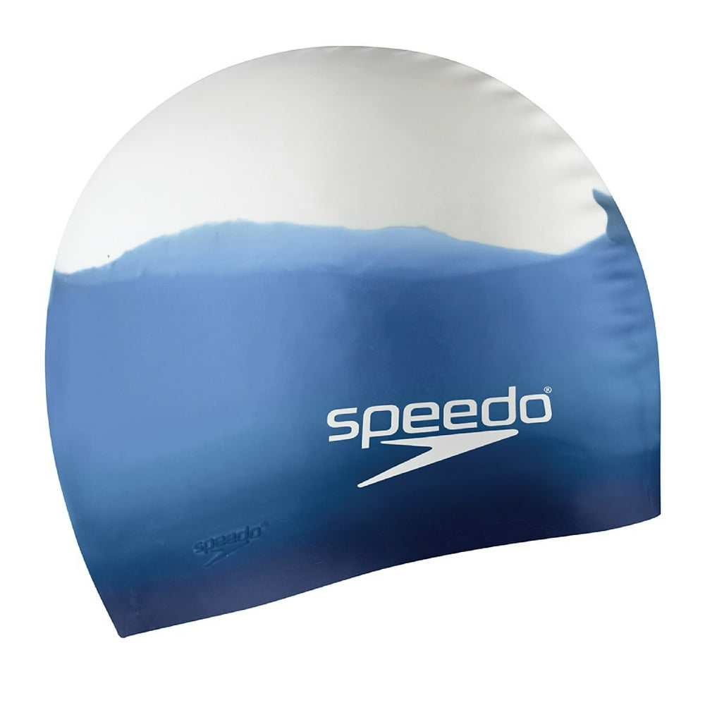 Speedo Composite Silicone Stretch Fit Pool Swim Swimming Cap - Blue - One Size - Walmart.com 