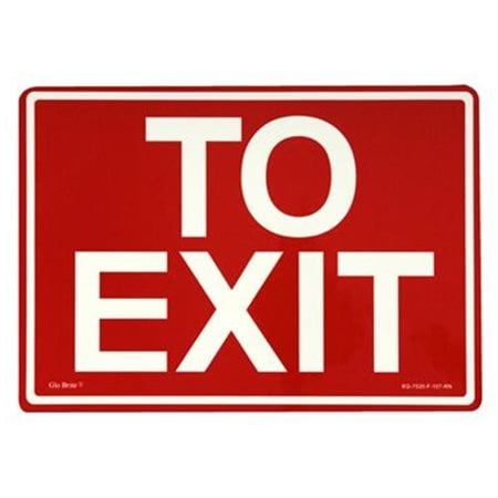 Jessup Glow In The Dark Exit Signs - peel and stick eg sign yellow/bl; red background