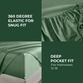 thumbnail image 4 of BNM Egyptian Cotton 850 Thread Count Bed Sheet Set, Full, Green, 4 of 8