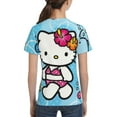 thumbnail image 6 of Hello Kitty T Shirts For Girls Boys, 3d Print Cartoon Graphics T Shirt, Youth Crewneck T-Shirt, Unisex Short Sleeve Top Tees Age 4-16 Years, 6 of 7