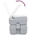 thumbnail image 2 of vidaXL Portable Camping Toilet Grey 20+10 L, 2 of 5