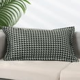 thumbnail image 1 of REGALWOVEN 1 Pc Fundas de Almohada a Cuadros con Patrón Fundas Decorativas Retro Cuadradas Gris Cuadrado 12" x 20", 1 of 1