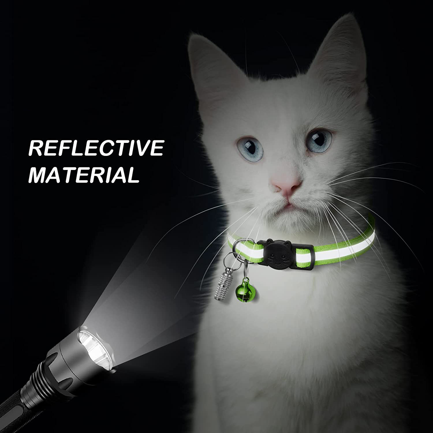 Riklu Reflective Cat Collar with Bell Breakaway photo 3