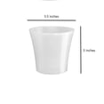 thumbnail image 3 of Decopots Plastic Round Modern Flower Pot with Drainage Planter, Transparent, 5.5", 3 of 5