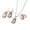 White, variant on Ayyufe Pack Of 3 Women Water Drop Bright Alloy Rhinestone Pendant Necklace Earrings Ring Set for Valentine Day