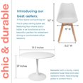 thumbnail image 4 of Modern White Dining Table Set for 4 Featuring White Dining Table with 4 White Dining Chairs - Space Saving, 4 of 5