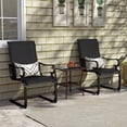 thumbnail image 4 of Gymax Set of 4 Patio Chairs C-Spring Motion Chairs w/ Quick-drying & Breathable Fabric, 4 of 10