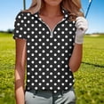 thumbnail image 5 of Puntoco Womens Golf Polo Shirts Summer Short Sleeve 1/4 Zip Tops Moisture Wicking Casual Tennis Activewear Black XL(XL), 5 of 5