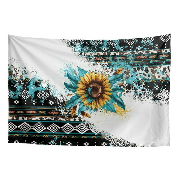 SEANATIVE Aztec Ethnic Sunflower Tapestry Wall Tapestry 36H*24W Hanging Tapestry for Bedroom Wall Tapestry for Living Room Door Tapestry for Bedroom, Balcony, College Dorm