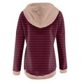 thumbnail image 5 of Xudanell Womens Hoodie Winter Casual Buttons Long Sleeve Drawstring Classic Hooded Sweat Jacket for Cold Weather XL, 5 of 6