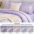 thumbnail image 2 of U by Bedsure King Comforter Set Lavender, Bed in a Bag King Size Bedding Purple, 7-Pieces Botanical Flowers Spring Comforter, Sheets, Pillowcases & Shams, 2 of 9